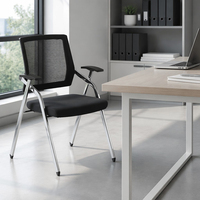 Chaise de formation pliante moderne pour conférence, gain de place, dossier en maille, pour salle de conférence et bureau