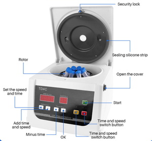 Centrifugeuse de laboratoire vétérinaire TD4C, centrifugeuse médicale PRP PRF de bureau à basse vitesse 4000 tr/min - Product Image 5