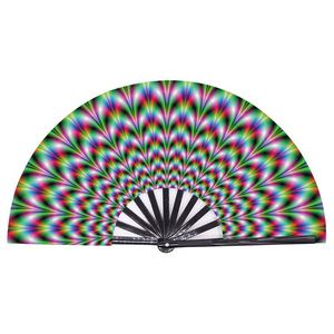 Éventail pliant en bambou de grande taille, en tissu, style Kung Fu chinois, pour rave, vente en gros, usine de Shenzhen - Product Image 6