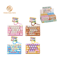 Nouveau porte-clés mini clavier 3D amusant et coloré en plastique, personnalisable avec logo, 26 touches, portable, anti-stress