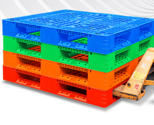 Personnalisable toutes sortes de couleurs palette en plastique européenne d'utilisation au sol de grille résistante pour l'entrepôt empilant la palette carrée de grille - Product Image 2