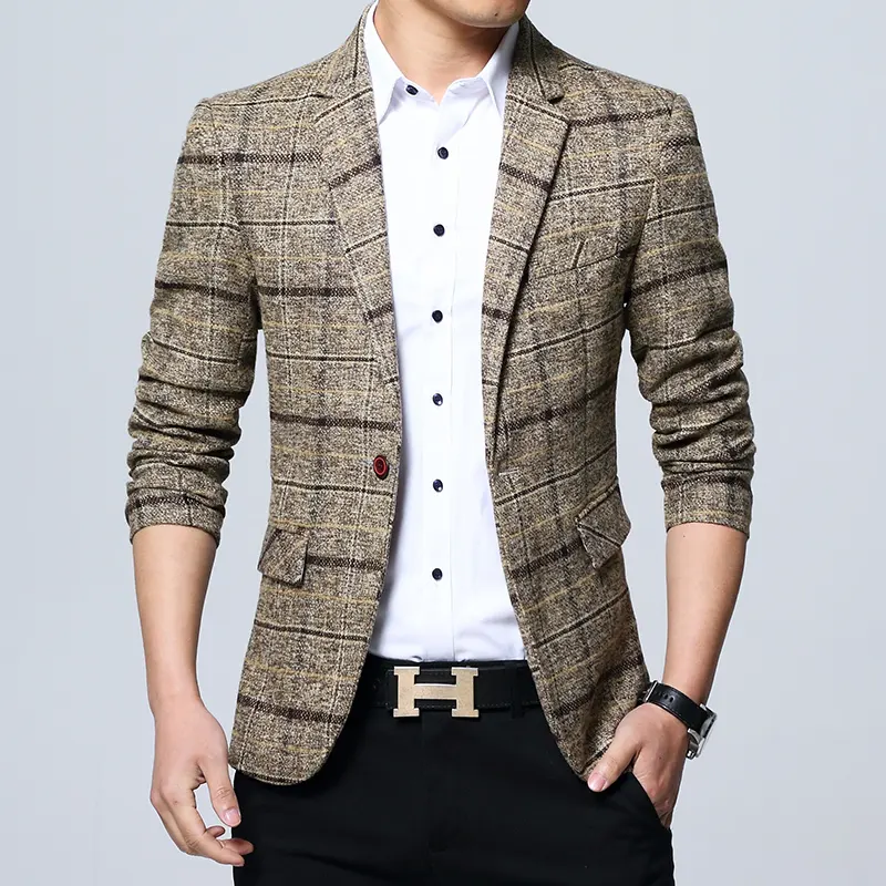 Fashion Brand Men's Suit Jackets Autumn Slim Fit One Button Suit Blazer Fashion New Stylish Formal England Suit Jackets
