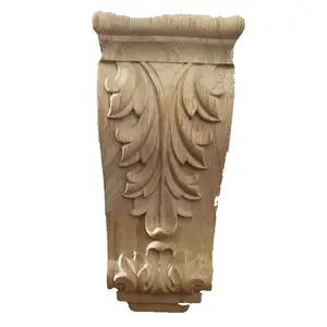 Inacabado Pilastra Médio esculpida mísulas de madeira barata