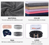 Bandeau de soin personnalisé avec broderie sur mesure, en tissu éponge doux, pour le lavage du visage, le yoga, la douche et le maquillage