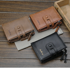 Portefeuille homme Baellerry, nouveau style, 3 couleurs en stock, en cuir PU, section courte, double fermeture éclair, fin, <span class=keywords><strong>porte</strong></span>-cartes, <span class=keywords><strong>porte</strong></span>-<span class=keywords><strong>monnaie</strong></span> - Product Image 2