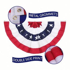 Bandera Plisada de Alta Calidad 100% Fabricada en EE. UU. de 6x3 pies, Precio Competitivo al por Mayor, Banderas Nacionales Americanas para Aficionados, Bandera de Aficionados de 5x3 pies - Product Image 4