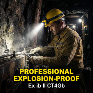 <span class=keywords><strong>Lampe</strong></span> <span class=keywords><strong>frontale</strong></span> LED conforme aux normes <span class=keywords><strong>ATEX</strong></span> IP68, homologuée EX, intrinsèquement sûre, rechargeable, étanche, 3 modes pour le pétrole, le gaz et les produits chimiques - Product Image 4
