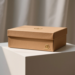 Boîte à chaussures en carton ondulé kraft personnalisée et emballage pour baskets, boîte pliable à fermeture automatique pour l'expédition - Product Image 4