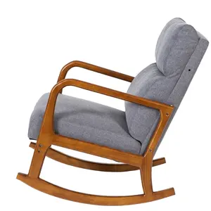 Almofada da cadeira de balanço americano, alta qualidade, madeira sólida, sala de estar, cadeira preguiçosa