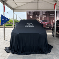 Housse de présentation de voiture en satin à haute élasticité, taille personnalisée, avec logo de marque, pour vente en gros