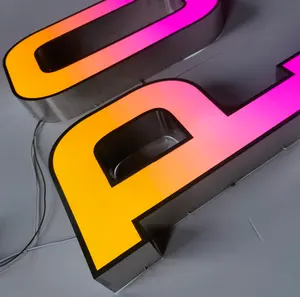 Werbung beleuchtete Außen leuchte Led Letter Business Store Front schild 3D Acryl Leuchten Benutzer definiertes Logo Elektronisches Zeichen