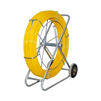 Tige de tirage flexible en fibre de verre de 12 mm x 200 m pour le tirage de conduites industrielles enterrées et de conduites souterraines pour l'installation de canalisations utilitaires