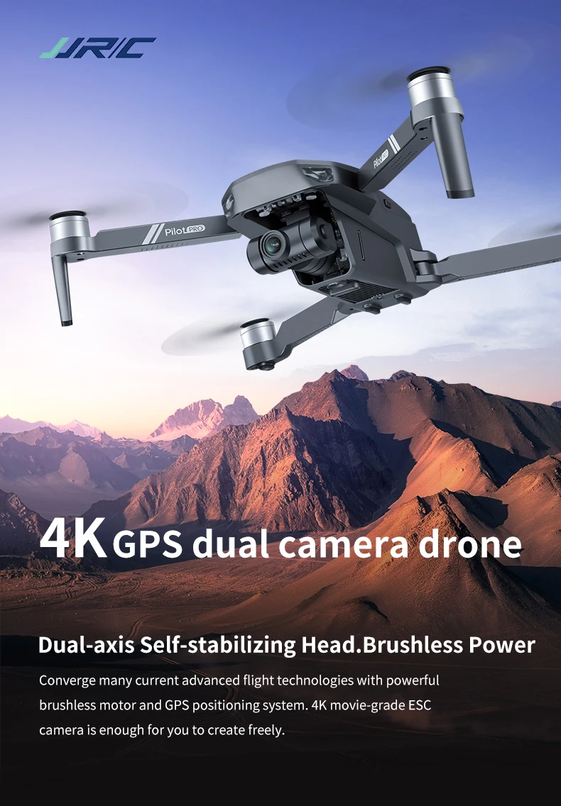 JJRC X19 Drone, JJRIC Pilotexo 4KGPS dual camera drone is enough for you to create freely