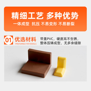 Corner Brace Hardware Accessories 5 Mm Thick Plastic With Metal Cover Right Angle Bracket For Cabinet Fixing - Product Image 3