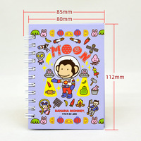 Cuaderno Espiral A4/A5/A6 con Tapa Dura de Mono Adorable, Portátil, con Líneas Horizontales, Simple, de Bolsillo, Papel Escolar, Impresión de Alta Calidad