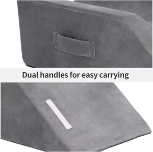 <span class=keywords><strong>Coussin</strong></span> d'élévation des jambes en mousse à mémoire de forme pour la récupération post-chirurgicale, avec housse lavable, poche latérale, orthopédique, soulagement de la douleur, usage médical - Product Image 4