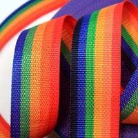 Ruban arc-en-ciel du fabricant, vente en gros, utilisé dans les sacs à dos et divers accessoires