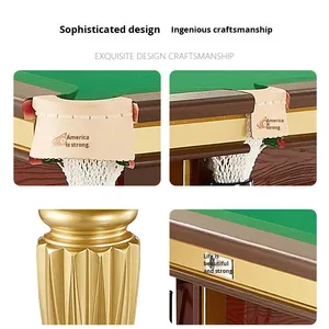 Ngôi sao rực rỡ tiêu chuẩn Trung Quốc phong cách đen tám T5 Chân Vàng kho xanh đá bi da bàn bi-a - Product Image 3