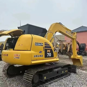 Equipo usado excavadora de 7 toneladas y cargadoras de ruedas mini excavadora Komatsu pc70 excavadora usada de segunda mano basculante inclinación hidráulica rotar - Product Image 1