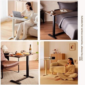 Table <span class=keywords><strong>de</strong></span> chevet relevable et modulable, table d'appoint mobile et multifonctionnelle pour chambre et salon - Product Image 5