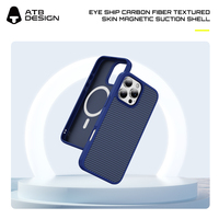 ATB pour iPhone 16 Pro Magnétique Antichoc En Fiber De Carbone Texture Téléphone étui pour iphone 17pro Max