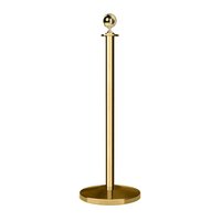 Poteau de barrière en acier inoxydable 201 pour le contrôle des foules avec finition dorée et corde torsadée en velours de couleur personnalisable