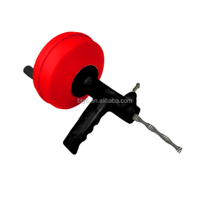 Serpiente de drenaje con accesorio de taladro-Serpiente de plomería ideal para el desbloqueo del fregadero y el drenaje-Sinfín de drenaje sólido (50 pies-1/4 pulgadas) - Product Image 1