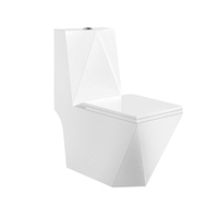 Populaire sur le marché conception de diamant sanitaire en céramique une pièce lavage wc cuvette commode toilette