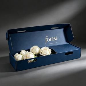 Scatole per Fiori in Cartone Ondulato Personalizzate con Manico - Riciclabili per Fioristi - Product Image 3
