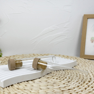 Tubes à essai vides en verre borosilicaté transparent de 22mm avec couvercles en liège - Product Image 4