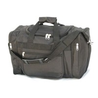 Sac de sport unisexe noir de 18 pouces et 40lb à fermeture éclair pour le voyage et l'extérieur KEL18