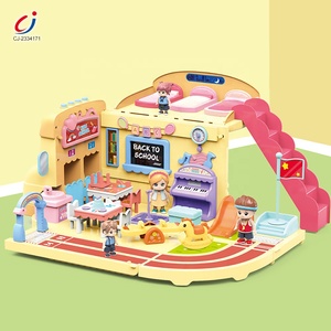 Chengji-Mini muebles <span class=keywords><strong>de</strong></span> plástico para niños, autobús escolar deslizante, deformación, Juguete musical, <span class=keywords><strong>casa</strong></span> <span class=keywords><strong>de</strong></span> <span class=keywords><strong>muñecas</strong></span> <span class=keywords><strong>con</strong></span> <span class=keywords><strong>muñecas</strong></span> - Product Image 5