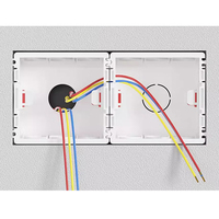 Boîtier de jonction électrique mural carré en PVC de type 86 pour interrupteur à câble, encastré