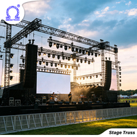 Estructura de exhibición portátil personalizada para iluminación de escenarios, truss de techo de aleación de aluminio con espiga para eventos y roadshows