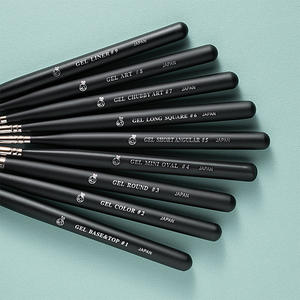 Brosse à ongles anguleuse courte en gel de la série lapin japonais #5 manche noir mat <span class=keywords><strong>manucure</strong></span> française utilisée <span class=keywords><strong>dessin</strong></span> tridimensionnel - Product Image 3