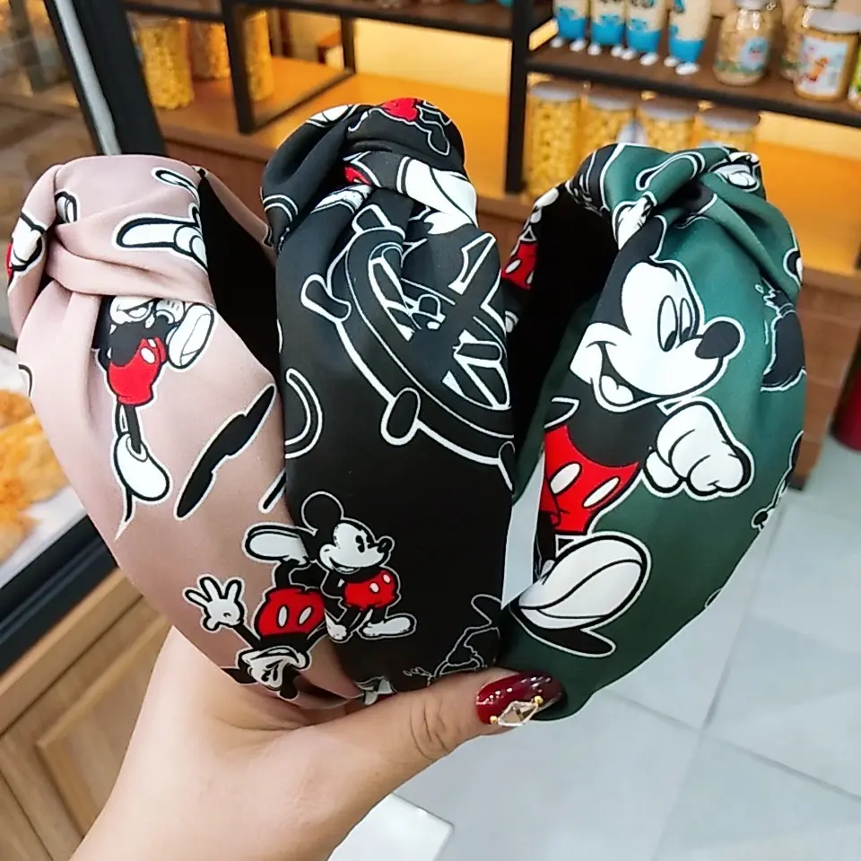 mickey mouse headbands cartoon print minnie beauty headband hair accessories for kids girls headbands