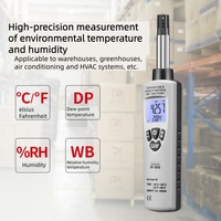Higrómetro Digital DT-321S, Termómetro de Alta Respuesta, Monitor de Temperatura y Humedad del Aire para Inspección de Sistemas HVAC