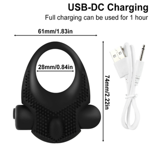 Tijdvertraging Vibrerende Cockring Met Massageborstel Siliconen Seksspeeltjes Stil Usb Geladen Penis Ringen Vibrator 10 Snelheden - Product Image 2