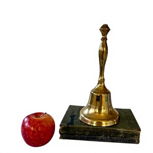 Campana de Latón con Asa, Acabado Dorado, Campanas de Alta Calidad para Decoración Navideña, Campana de Mano de Lujo, Regalo de Boda - Product Image 1