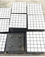 Plaque de revêtement en céramique à dos en caoutchouc avec service de découpe, résistante à l'abrasion pour convoyeurs miniers et goulottes de transfert