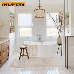 Kabinet meja rias kamar mandi set wastafel ganda lemari Vanities kamar mandi desain kayu padat ek putih gaya Amerika - Product Image 3