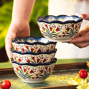 Porcelain <strong>Cereal</strong> <strong>Bowl</strong> for Dessert | Ice Cream | Soup Rice Fruits Small Portions, Microwave and Dishwasher Safe Ceramic <strong>Bowls</strong> - Product Image 4
