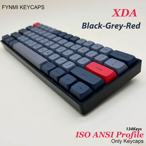 <span class=keywords><strong>DOLCH</strong></span> Fynmi ISO ANSI diseño XDA perfil Keycaps 9,0mm alto negro gris rojo PBT tinte sublimación Keycaps para teclado mecánico - Product Image 2