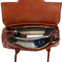 Sacs à main personnalisés en gros, ensemble de sacs fourre-tout vintage en cuir 3 en 1, sac à bandoulière grande capacité pour femme avec porte-monnaie et porte-cartes