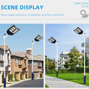 Lámpara <span class=keywords><strong>Solar</strong></span> Exterior Impermeable Jortan ABS Ip66 de 600w 800w, Farola <span class=keywords><strong>Solar</strong></span> LED Integrada Todo en Uno - Product Image 2