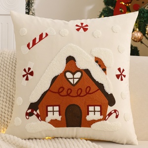 Coussin décoratif <span class=keywords><strong>de</strong></span> Noël Aodu, motif festif Père Noël, bonhomme <span class=keywords><strong>de</strong></span> neige, renne, plaid, pour <span class=keywords><strong>canapé</strong></span>, vente en gros, direct usine - Product Image 5