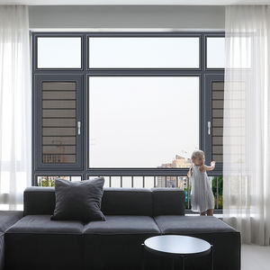 Ouragan Double verre isolation phonique ouverture horizontale vers l'intérieur tempête fenêtre à battant <span class=keywords><strong>en</strong></span> aluminium extérieur - Product Image 4