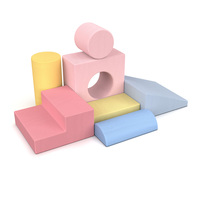 Ensemble de blocs d'escalade en mousse souple pour salle de jeux intérieure, couleurs pastel, entraînement sensoriel pour tout-petits