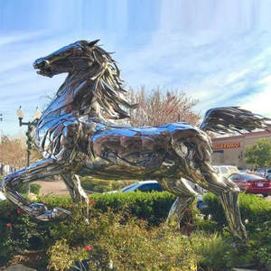 Abstract Levensgrote Roestvrijstalen Panterstandbeeld Glanzende Spiegel Gepolijst Metaal Op Maat Moderne Dierenkunst Luipaard Sculptuur - Product Image 3