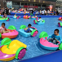 Pédale flottante eau piscine pédalo pour enfants personnalisé extérieur Commercial vélo canoë eau vélo avec auvent